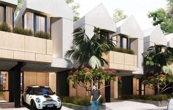 Barisan rumah di Parkspring Gading