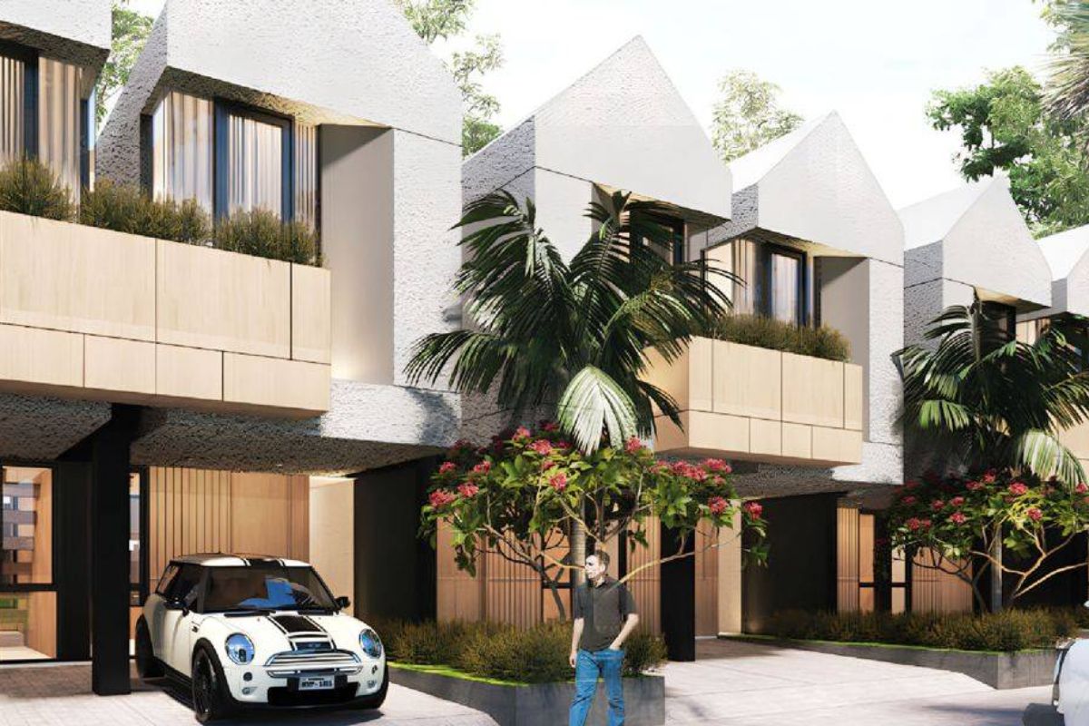 Barisan rumah di Parkspring Gading